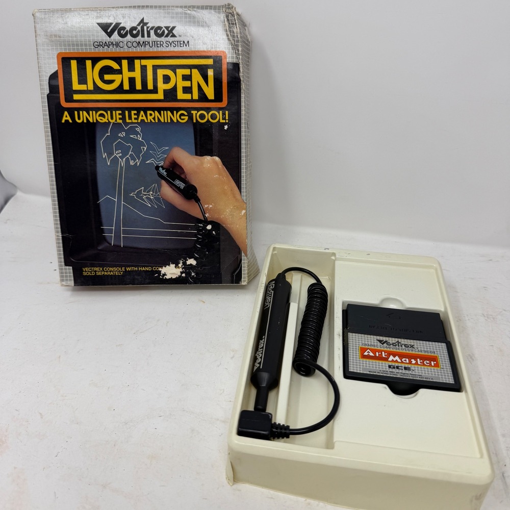 Vintage Vectrex Lightpen GCE ArtMaster Cartridge